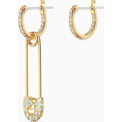 Beautiful new asymmetric pin earrings lady jewelry to his wife girlfriend birthday anniversary romantic gift