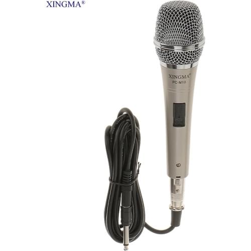 PC-M10 Handheld Karaoke Microphone Condenser For Vocals Metal Body Mesh Guard Professional Wired Microphone For Studio recording