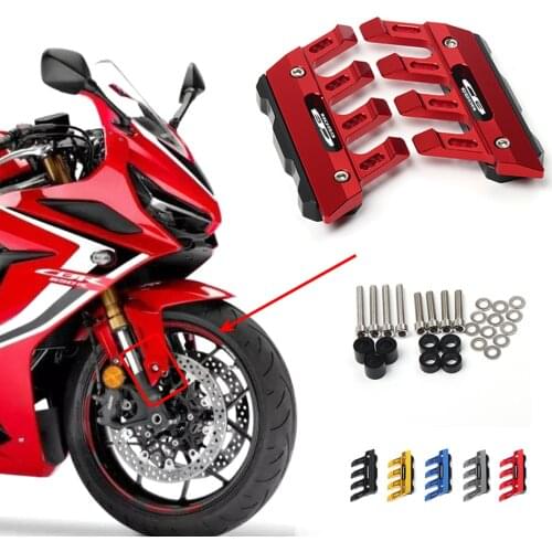 With Logo For CBR650R CBR 650R Motorcycle Mudguard Front Fork Protector Guard Block Front Fender Anti-fall Slider Accessories