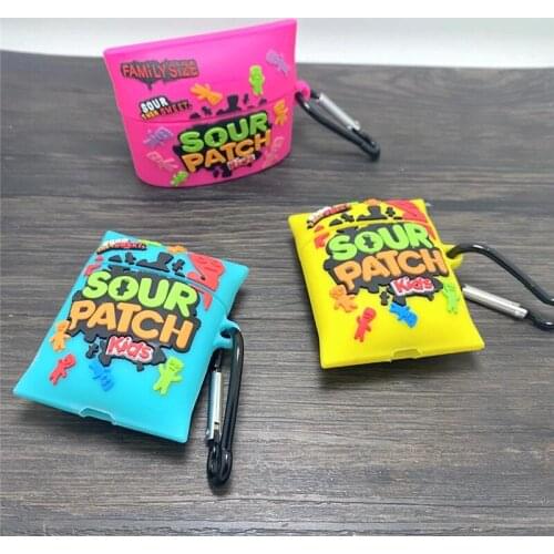 Sweet sugar Sour Patch Kids Snack bag for Apple AirPods 1 2 pro charging box Soft silicone shockproof earphone protective cover