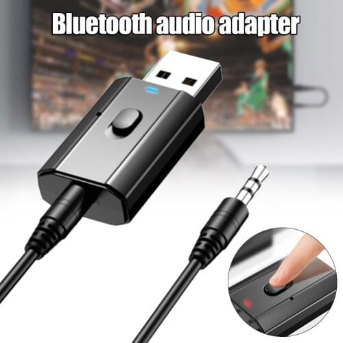 USB Bluetooth Dongle 5.0 AUX Audio Transmitter Receiver Adapter for TV Car PC 2021