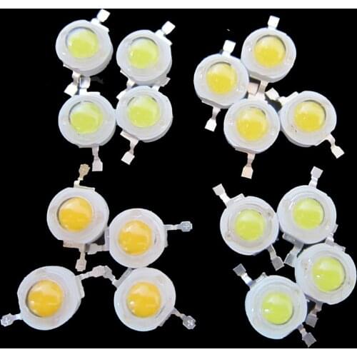 High Power 50pcs 1W 3W LED Light Source, Red Green Blue Yellow Cold White 10000k ~30000k Natural White Warm White LED Bulb Chip