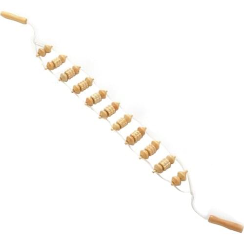 High Quality Wooden Body Neck Back Leg Waist Massager Massage Slimming Care Fitness Roller Self Massager Relax Tool