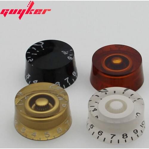 Amber Speed Control Knobs Volume Tone Buttons For Electric Guitar In Four Colors