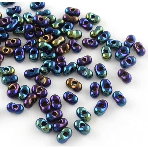 4x2x2mm 20g Peanut Japanese Seed Beads Jewelry Making DIY Loose Hole Beads Plated Glass Seed Beads 20g/bag