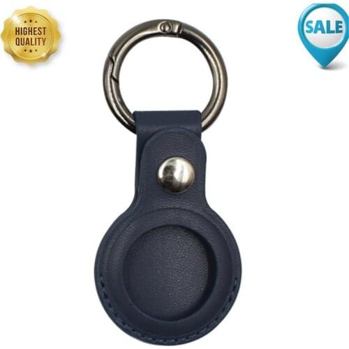 Protective Sleeve Case Cover Antilost Device Keychain Bluetooth Wireless Tracker Protect Shell Leather Silicon For Apple Airtags