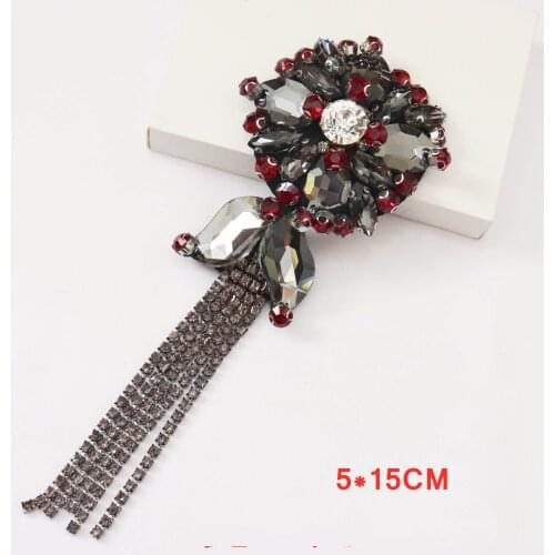 1 piece Diamond Luxury Hand-stitched Bead Sew on Applique Patch for Clothes Bag Shoes Cloth Paste Applique