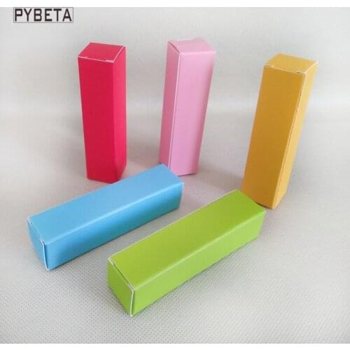 100pcs/lot- 2*2*7.1cm,2*2*8.5cm Color Paper Box Lipstick Spray Perfume Sample Gift Packaging Boxes