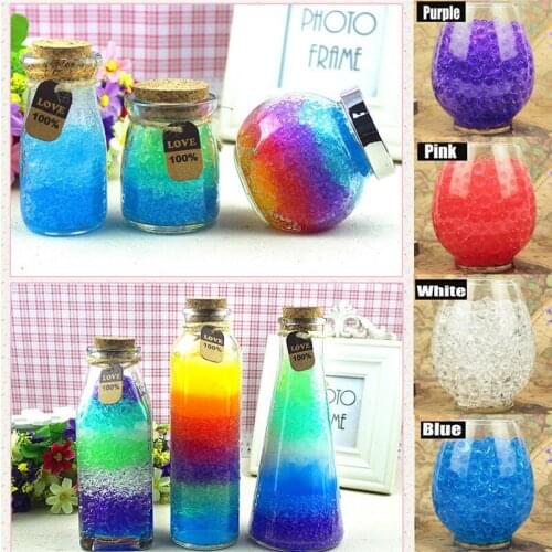 1700 PCS / 10 bags Colorful Pearl Gel Ball Polymer Hydrogel Crystal Mud Soil Water Beads Grow Magic Jelly Wedding vase beads