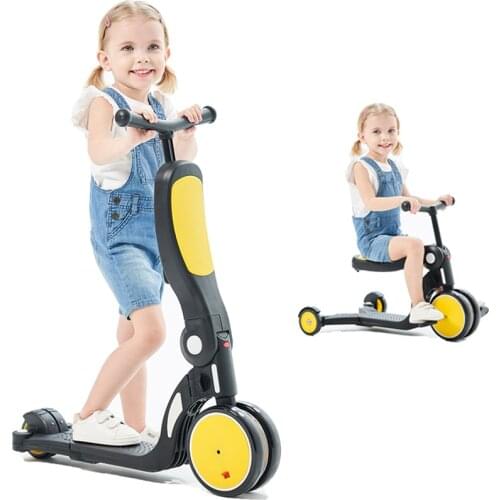 5 in 1 Children Scooter Kickboard Adjustable Child Tricycle Balance bike Ride On Toy Boy Girl Toddler Scooter for Kids Toddlers