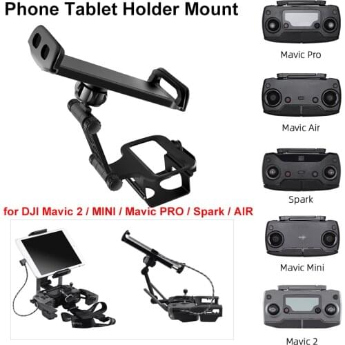 Phone Tablet Holder Mount for DJI Mavic 2 Front View Bracket with Lanyard for Mavic 2 Pro Zoom Drone Remote Control Accessories