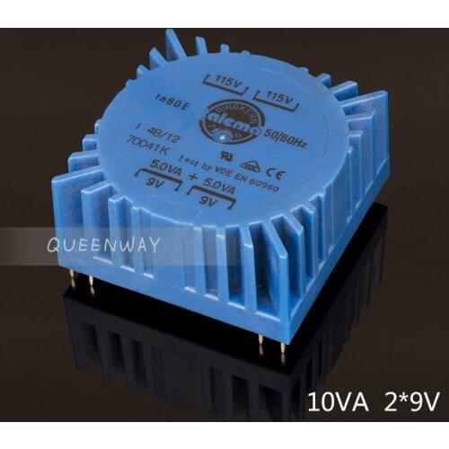 T-043 Double 9V 10W TALEMA Square PCB Welding Plate Sealing Toroidal Transformer 10VA