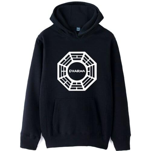 Girl Woman Hoodie DHARMA LOST Swan Tai Chi Ba Gua Yin Yang Tai ji Autumn Winter Fleece Couple Clothes ZIIART