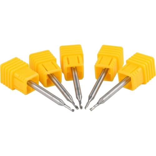 5PCS 3.175X1.5X6mm Single Flute Spiral Carbide CNC Router Bits Milling Cutter
