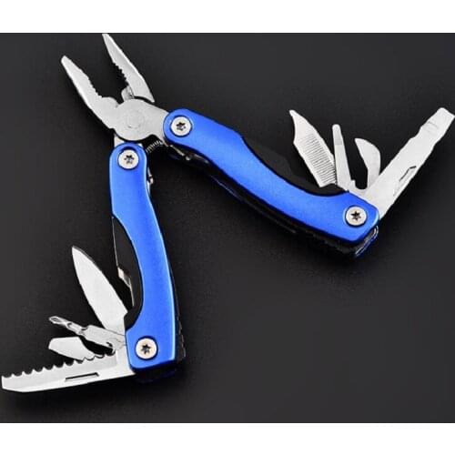 1Pc 11-IN-1 Pocket Camping Tool Mini Multi Pliers Folding Knife Tools Set