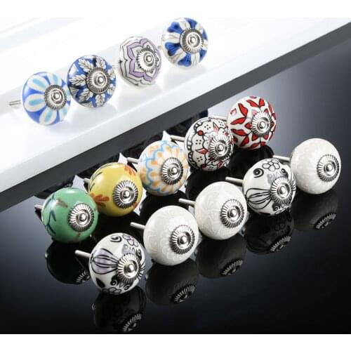 1pc 40*29mm Ceramic Drawer Cabinet Knobs Door Cupboard Kitchen Pull Handles Furniture Hardware