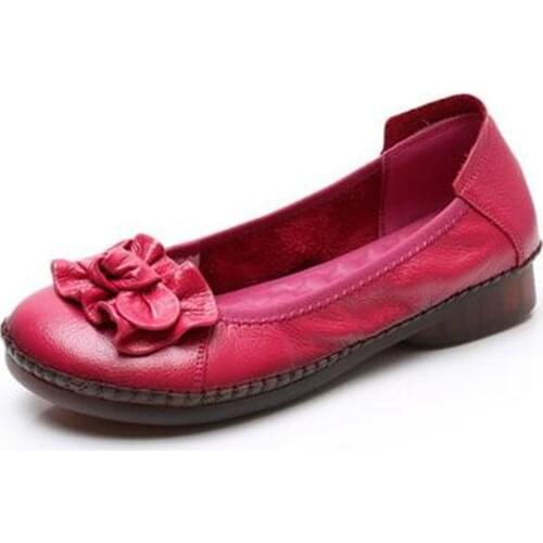 Promotion Top Soft Cowhide Bow Classic Woman Shoes Flat Shoes 2020 New Spring Fashion Casual Shoes Women Soft Comfortable Shoes