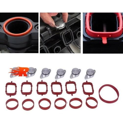 22MM and 33mm Auto Replacement Parts for BMW M57 Swirl Blanks Flaps Repair Delete Kit with Intake Gaskets Key Blanks