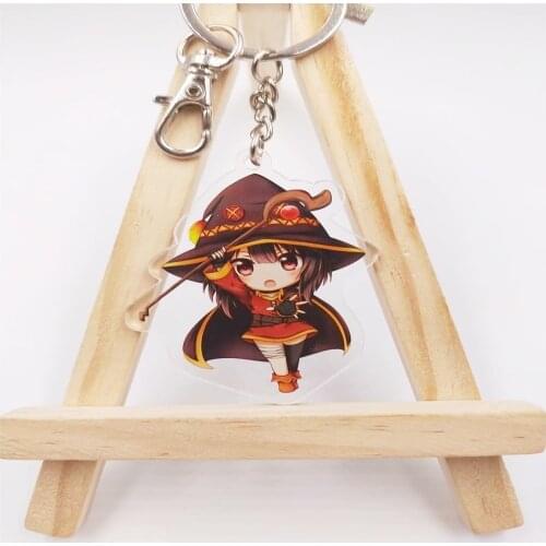 Konosuba Kono Subarashii Sekai ni Shukufuku Wo Aqua Acrylic Figure pendant keychain Keyring Collection Model Toy Cosplay