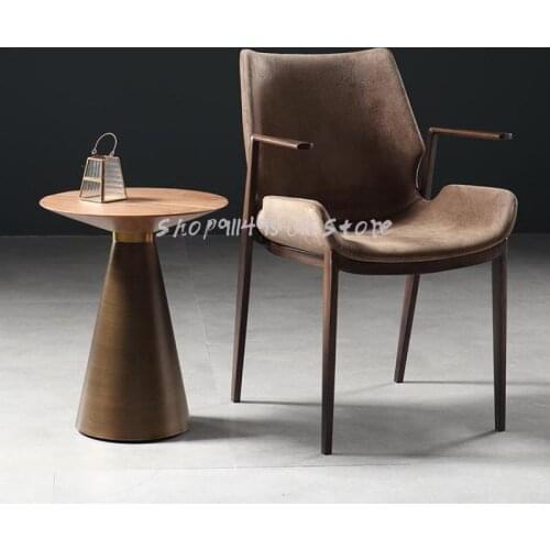 Nordic Minimalist Wrought Iron Horn Chair Light Luxury Dining Chair Back Chair Home Modern Creative Armchair