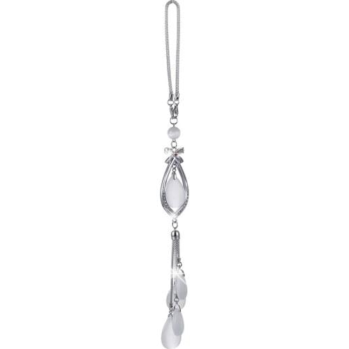 Crystal Cat Eye Car Rear View Mirror Pendant Colorful Car Hanging Ornament Car Accessories Decoration