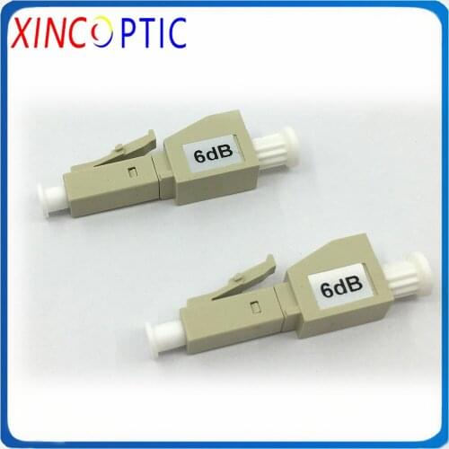 LC/UPC MM OM4 6dB Fiber Optic Attenuator,LC UPC Multi Mode Cheap Plug-in Fixed Female to Male Male/Female Fiber Optic Attenuator