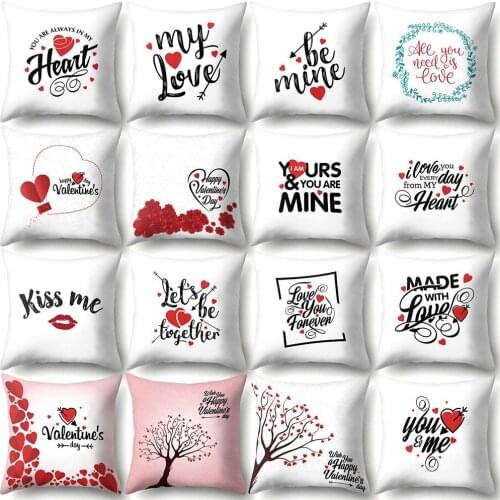 HOT SALES!!! Romantic Love Heart Letter Pillow Case Cushion Cover Sofa Bed Car Office Decor Wholesale Dropshipping