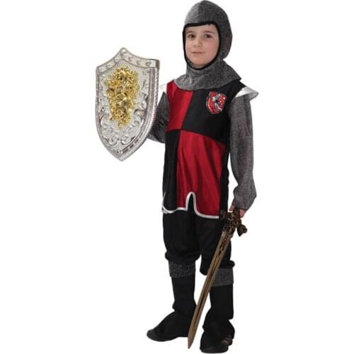 M-XL Halloween Costumes Children Boys Crusader warrior Cosplay Historecal European aristocracy Carnival San Fermin Disfraz dress