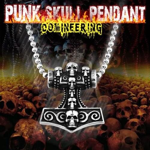 Beier 316L stainless Viking Norse Odin Thors Mjolnir Hammer Men scandinavian Necklace pendant skull Jewelry LP390