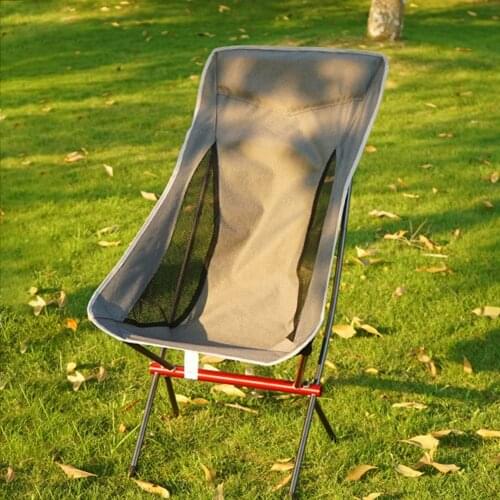 Outdoor Foldable Backpack Chair Ultra-light Aluminum Alloy Backrest Armrest Rocking Chair Portable Stool for Camping Fishing BBQ