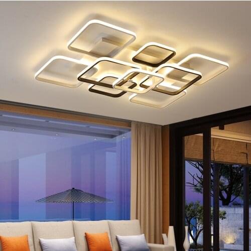 New Simple Led Ceiling Chandelier For Living Room Bedroom Study Villa Indoor Lighting Home Decoration Lights Fixture Dimmable