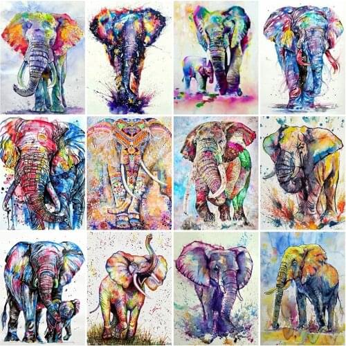 Full Square/Round 5D Diy Diamond Painting Elephant Diamond Embroidery Animal Cross Stitch Rhinestone Mosaic Home Decoration Gift