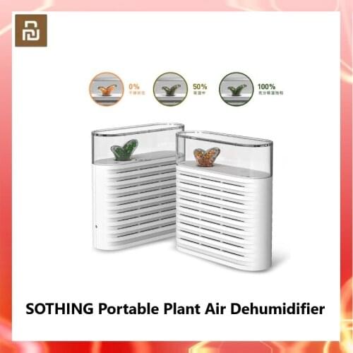 Xiaomi SOTHING Portable Air Dehumidifier 150ml Rechargeable Reuse Air Dryer Moisture Absorber Bionics Design Small Size