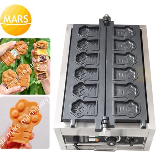 Commercial Dog Cat Paw Shaped Waffle Maker Electric Bear Waffle Stick Maker Cartoon Tiger Paw Waffle Iron Machine Baker Plates