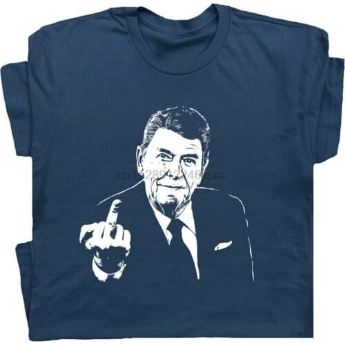 Ronald Reagan Shirt Middle Finger Rude Vintage Political Donald Trump Republican Humorous Tee Shirt