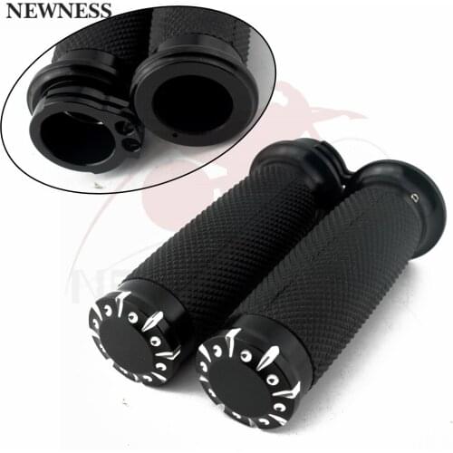 25MM Motorcycle Handlebar Grips CNC Handle Bar Grips For Harley Sportster Cruiser Bobber Chopper Custom
