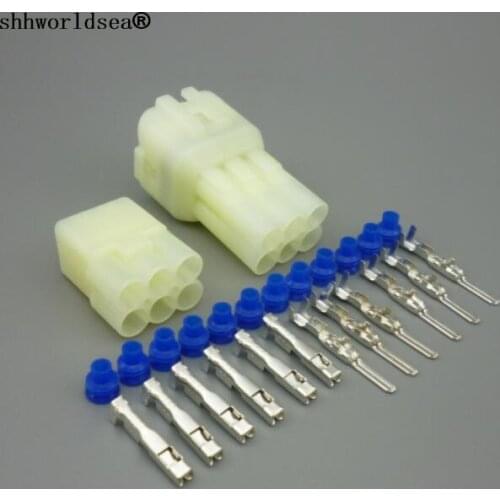Shhworldsea 6 Pin 2.2mm HM 090 Female And Male Motorcycle Connector 6189-6171 6180-6181 Electrical Connector Fit for Toyota