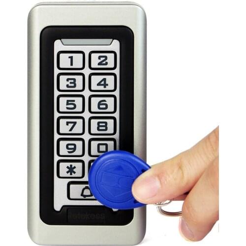 Door Access Control System Waterproof Metal Keypad 125KHz Proximity Card Standalone Access Control With 2000 Users