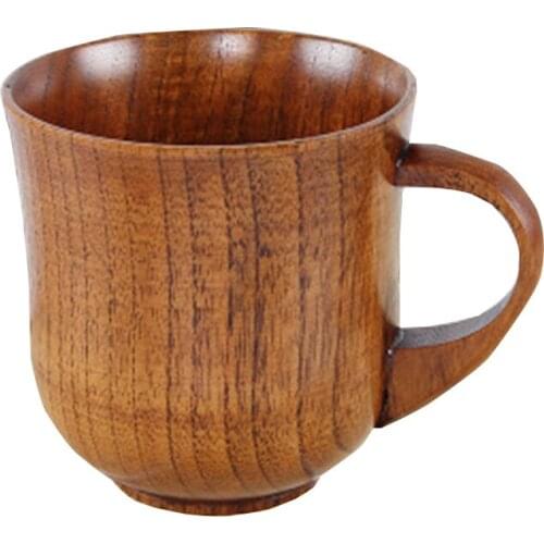 Traditional Handmade Natural Solid Wood Tea Cup Wooden Drinkware Teacups