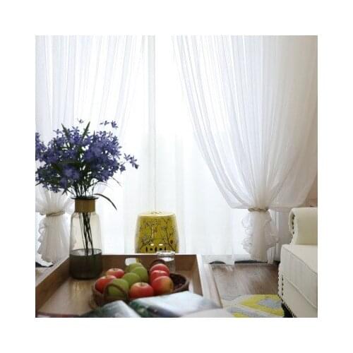 NAPEARL New classical classic flower curtain window screening customize finished products purple tulle curtain