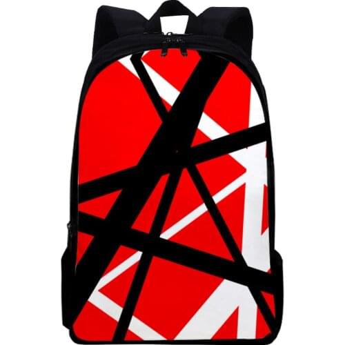 2021 New Boys Girls Backpack Eddie Van Halen Teenager Hip hop Waterproof Oxford Travel Bags School Bags 3D Print Laptop Bags