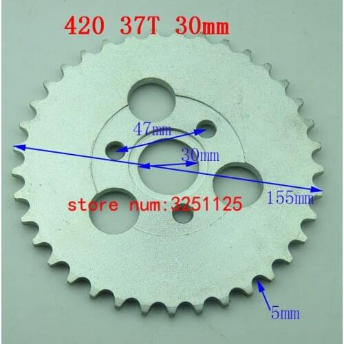 High-quality Steel Tooth disc 420 37T tooth 30mm / 155mm Rear chain sprocket for Little golden boy ,monkey motorcycle