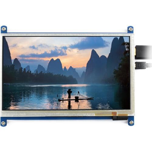 Waveshare 7inch HDMI LCD (B) + Bicolor case Capacitive Touch Screen Display for Raspberry Pi Banana Pi BB Black computer monitor