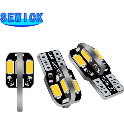 100PCS led Car Interior Bulb Canbus Error Free T10 White 5730 8SMD LED 12V Car Side Wedge Light White Lamp Auto Bulb Car Style