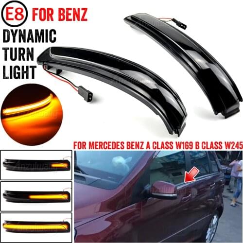 2008-2012 For Mercedes Benz A B Class W169 A160 W245 Facelift LED Dynamic Side Mirror Turn Signal Light Sequential Lamps