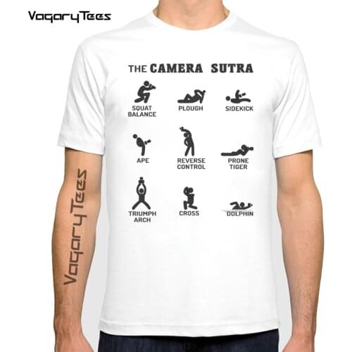 Vagarytees 2021 Summer Creative Tshirt The Camera Sutra Photography Hip Hop Printed T Shirt Short Sleeve Gift T-Shirts Tshirts