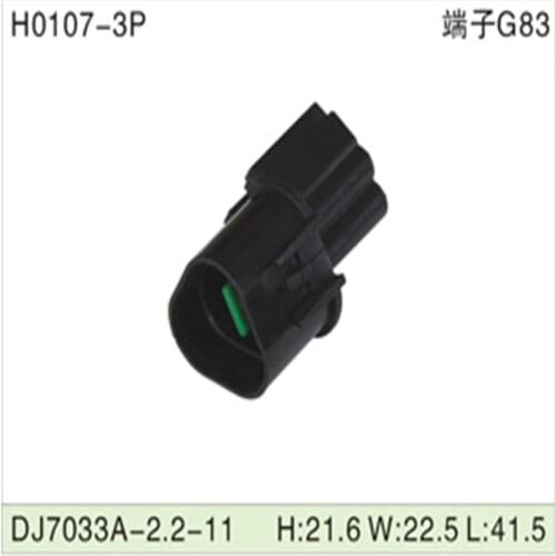 Free shipping 500pcs DJ7033A-2.2-11 2.2mm 3Pin AMP Car Electrical Wire Connectors for AUdi,VW，BMW，Honda，Toyota，Ford，Mitsubishi