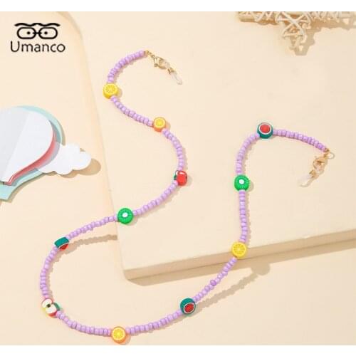 Fashion Sunglasses Chains for Women Colorful Beads Flower Heart Pendant Crystal Glasses Mask Chain Children Jewelry Accessories
