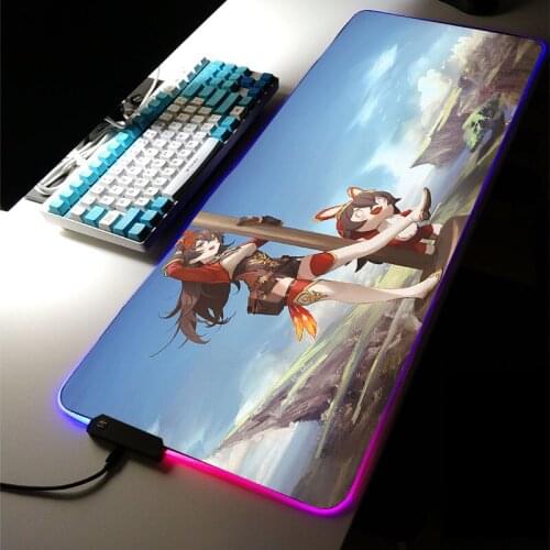 Led Mousepad Rgb Anime Tattoo Magic Genshin Impact Mat God of War BattleTiger Gaming Longteng Dedales Gamer Luminous Rug Bj Alex