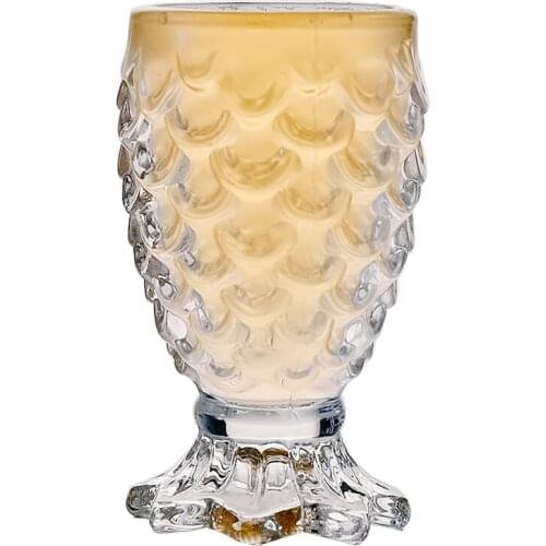 200Ml Creative Fish Scale Wine Glass Thickened Glass Whisky Vodka Cocktail Glass Cup Bar Cold Drinks Shop Drinking Juice Cup Set